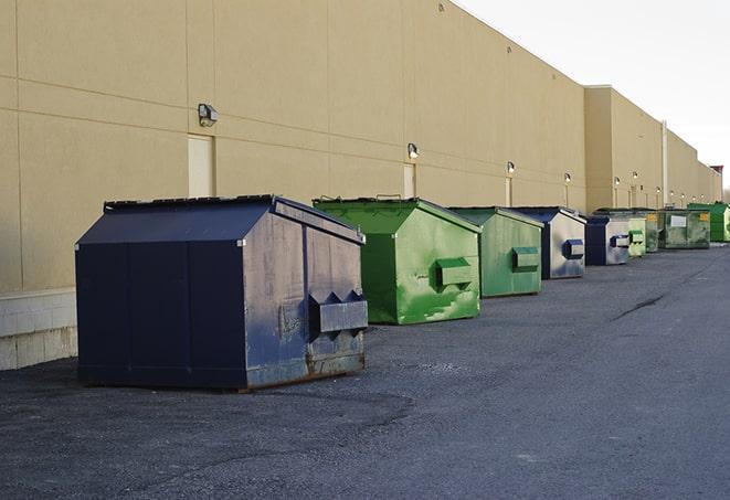 a large dumpster serves as a temporary waste container on a job site in Dolton